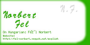 norbert fel business card